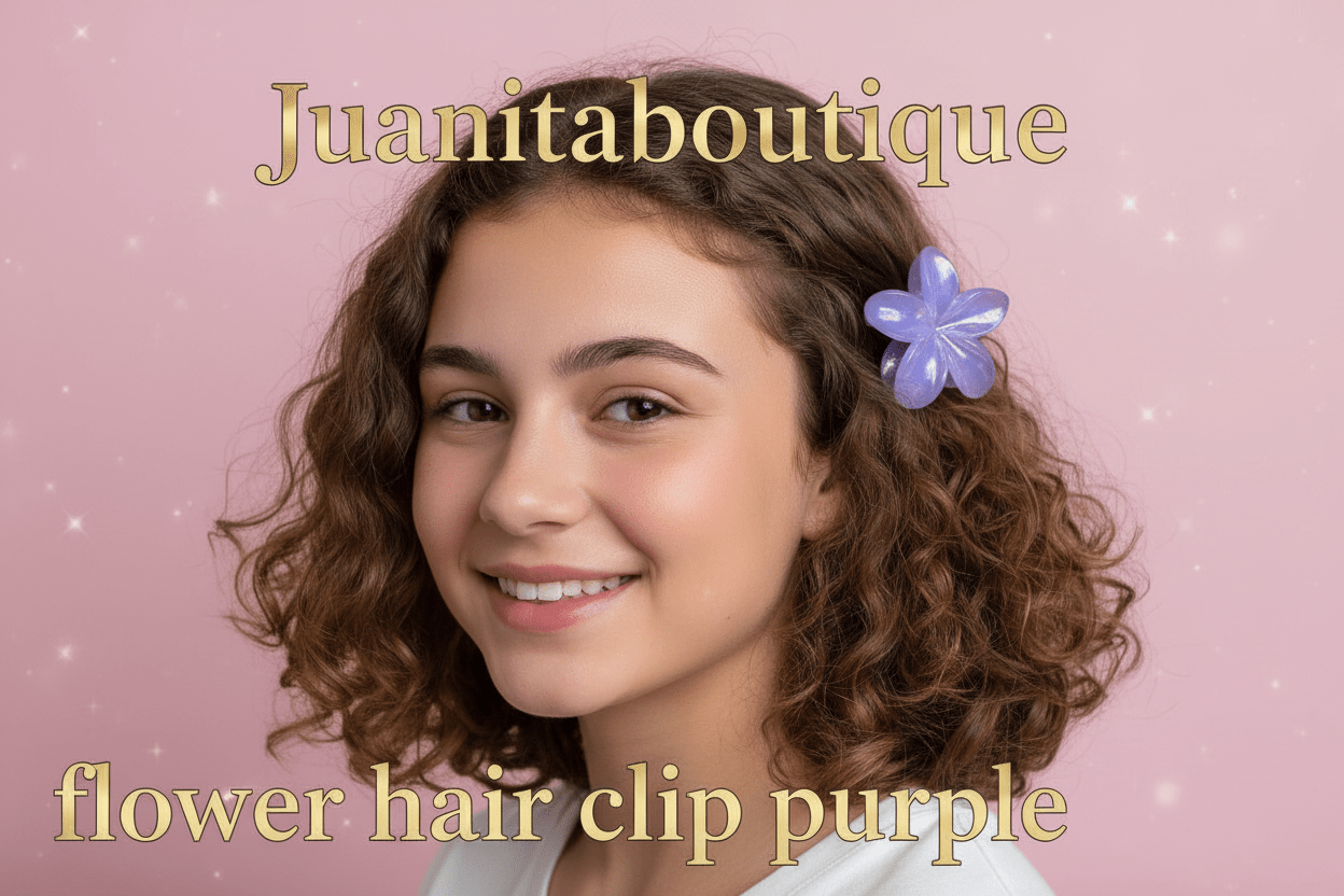 Purple Flower Hair Clip - Juanita Boutique