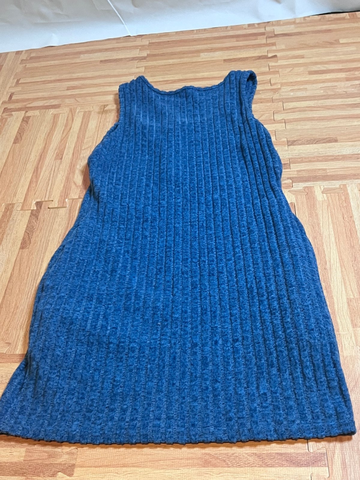 Waffle Knit Sleeveless Dress - Teal - Juanita Boutique