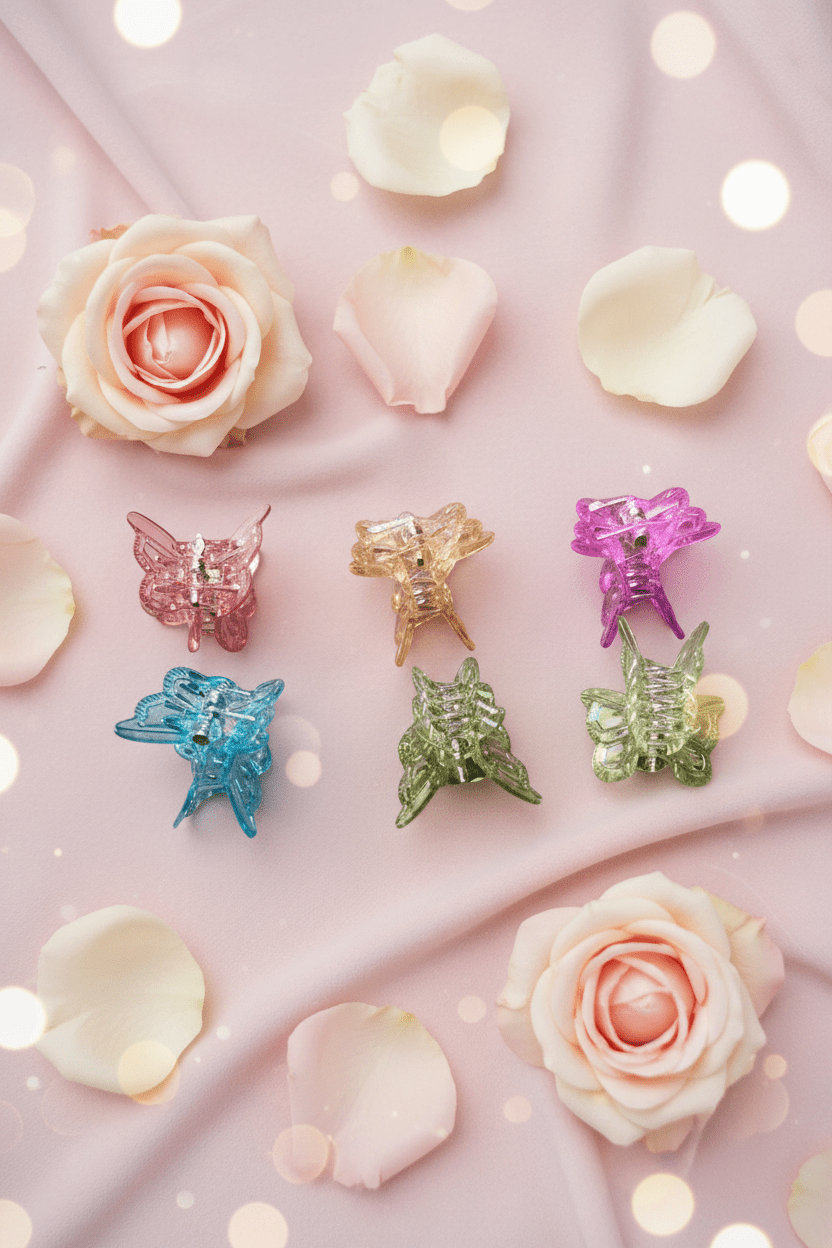 Mini Butterfly Claw Clips – Set of 6 - Juanita Boutique
