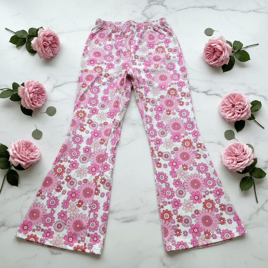 Women's Floral Flare Leg Pants - Juanita Boutique