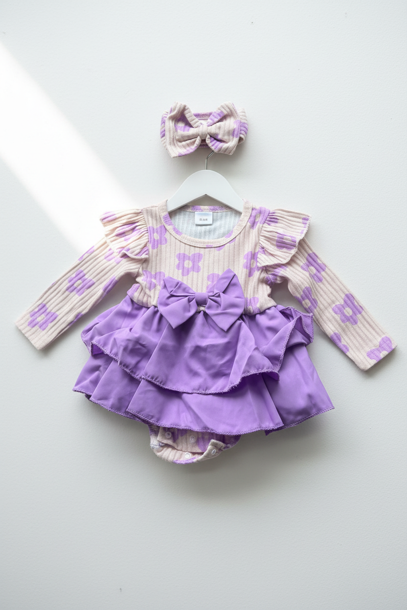 Lilac Romper Hanger Shot