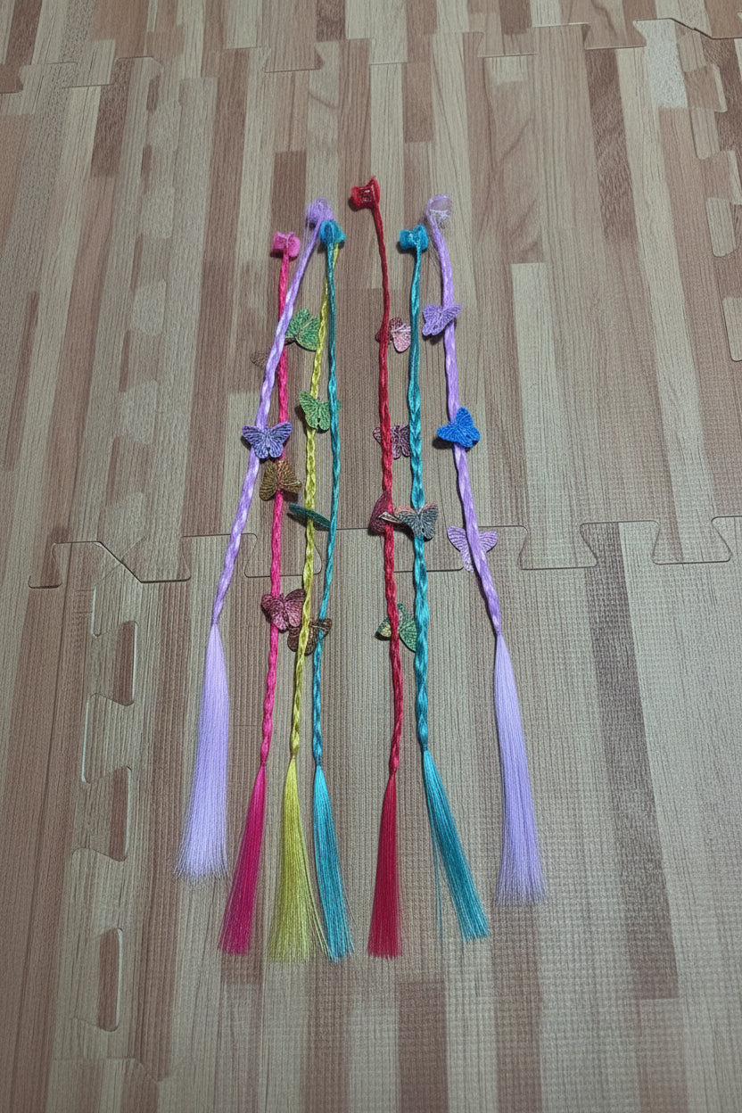 Butterfly Hair Extensions – Set of 6