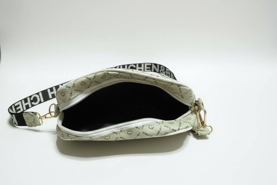 Monogram Heart Print Crossbody Shoulder Bag - Juanita Boutique
