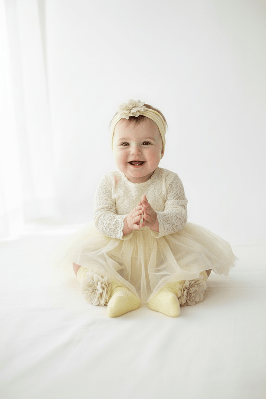 Baby Flower Headband & Socks Gift Set – Yellow - Juanita Boutique