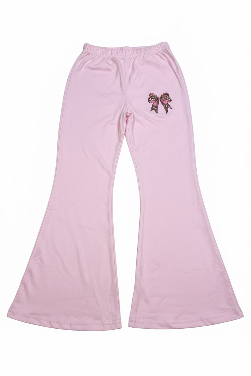 Girls Leopard Bow Matching Set