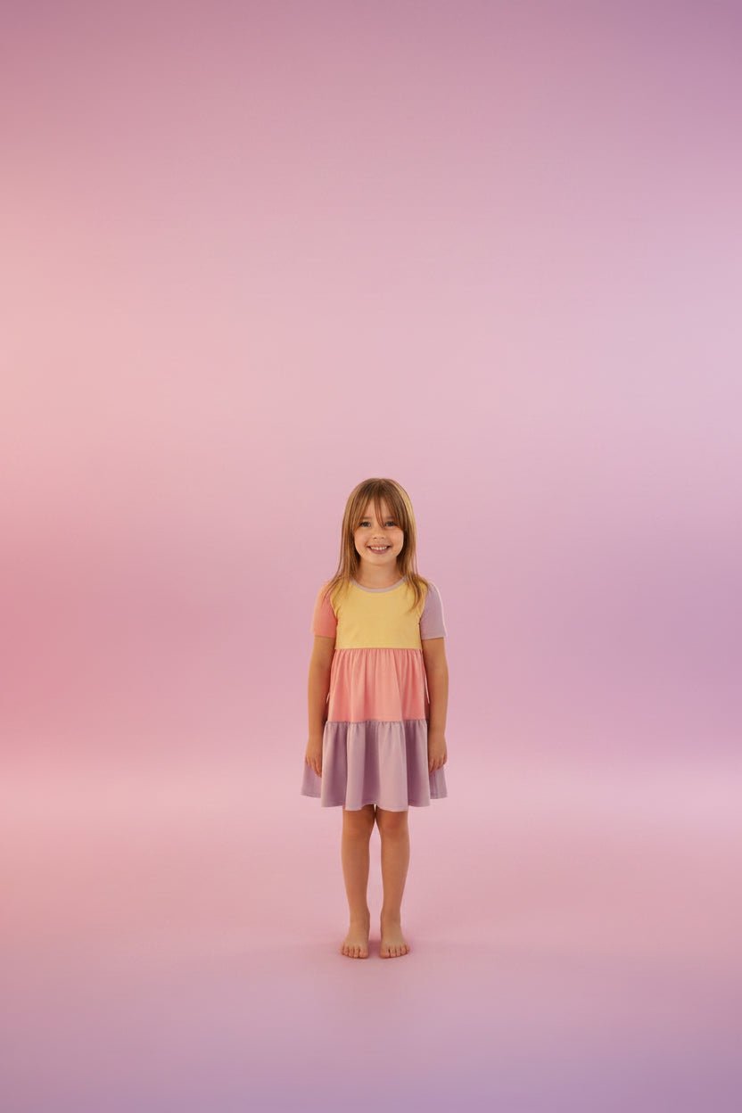 Kids Rainbow Casual Dress - Juanita Boutique