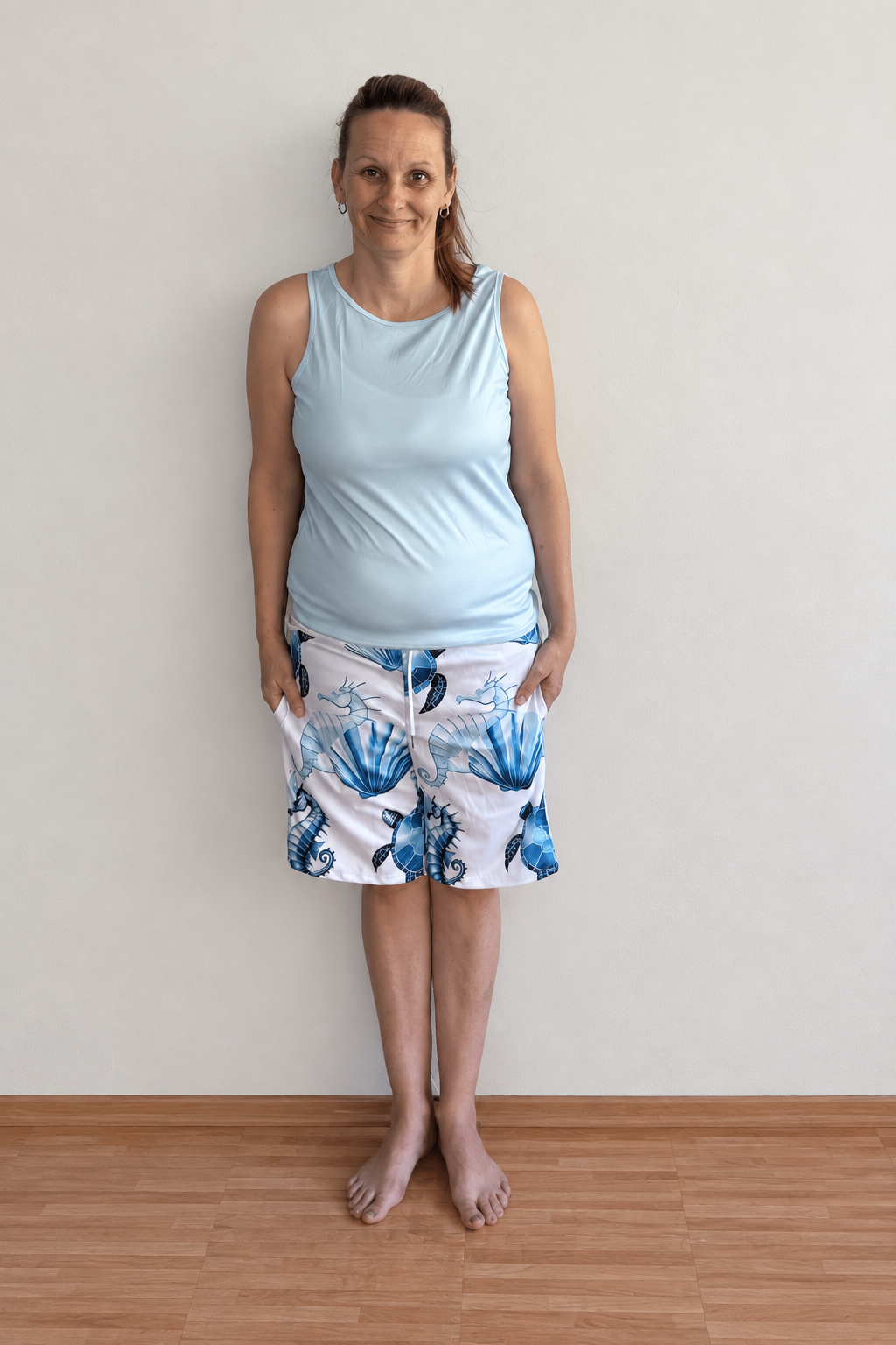 Women's Ocean Print Summer Top & Shorts Set - Juanita Boutique