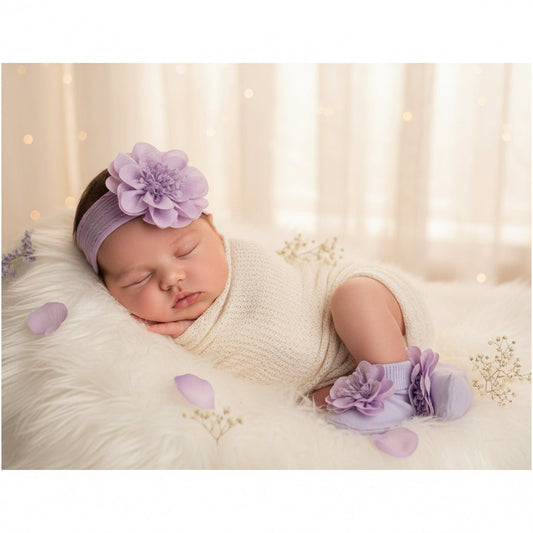 Baby Flower Headband & Socks Gift Set - Juanita Boutique
