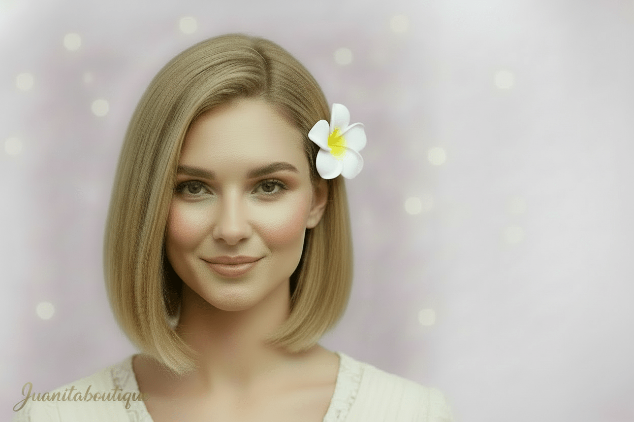 Frangipani Foam Flower Hair Clip – White - Juanita Boutique