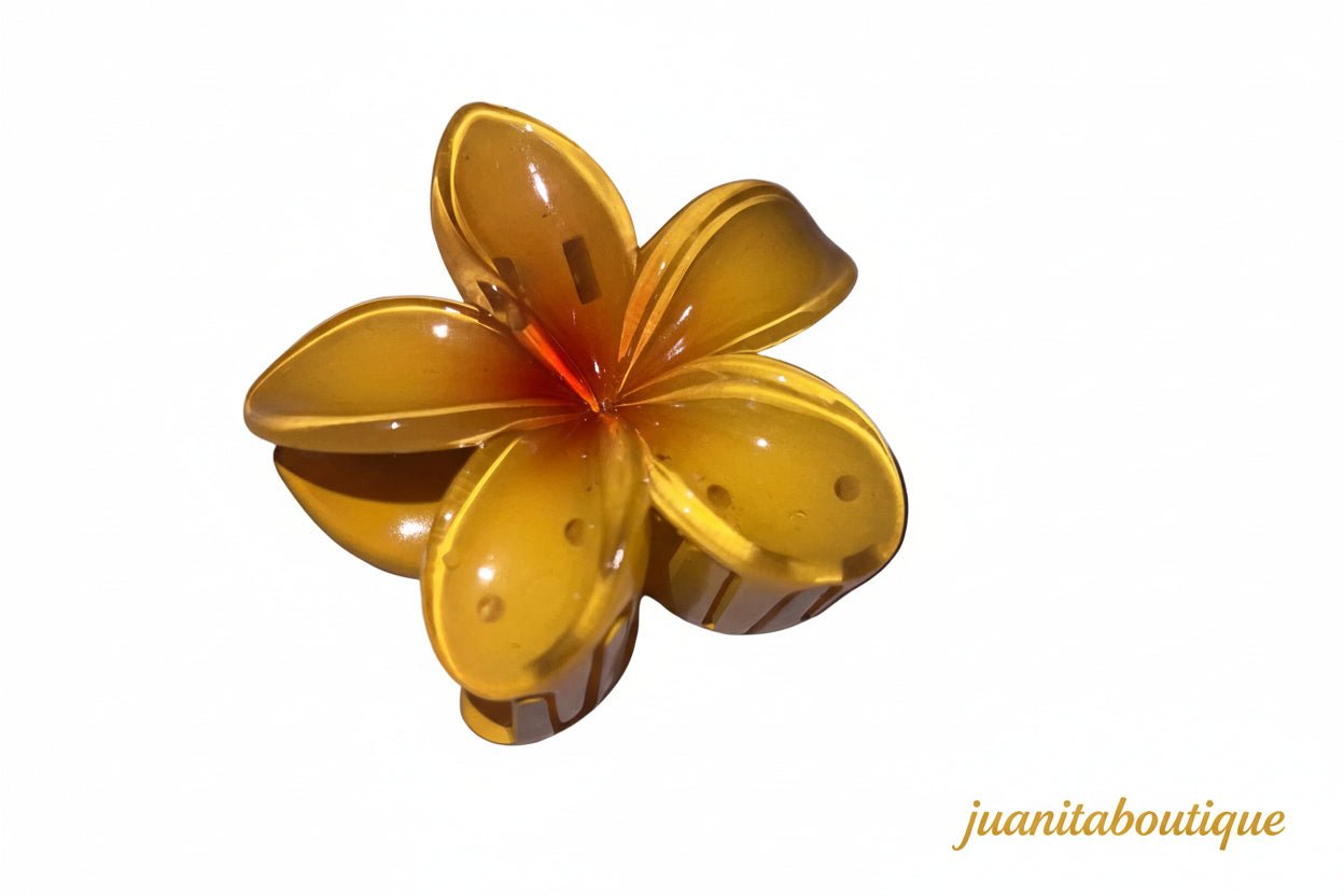 Frangipani Floral Claw Clip - Juanita Boutique