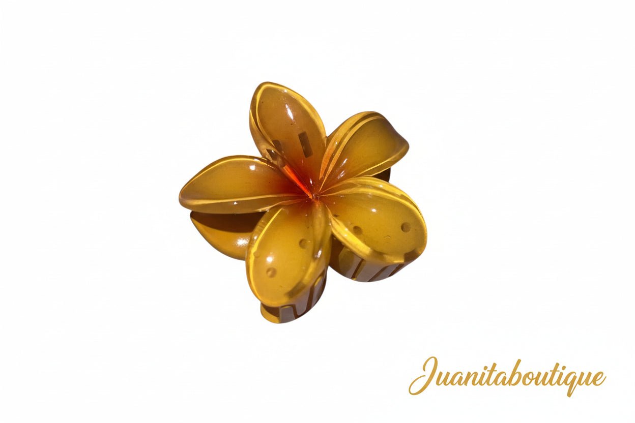 Frangipani Floral Claw Clip - Juanita Boutique