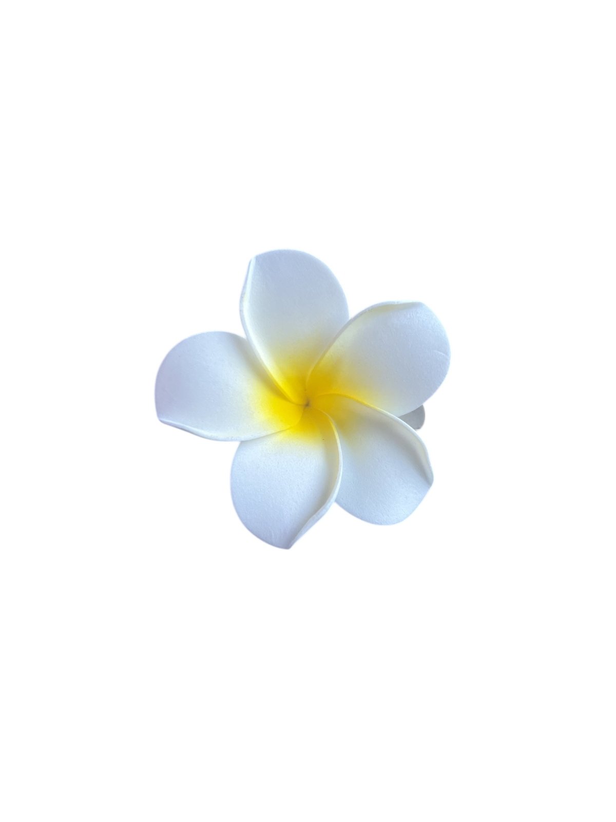 Frangipani Foam Flower Hair Clip – White - Juanita Boutique
