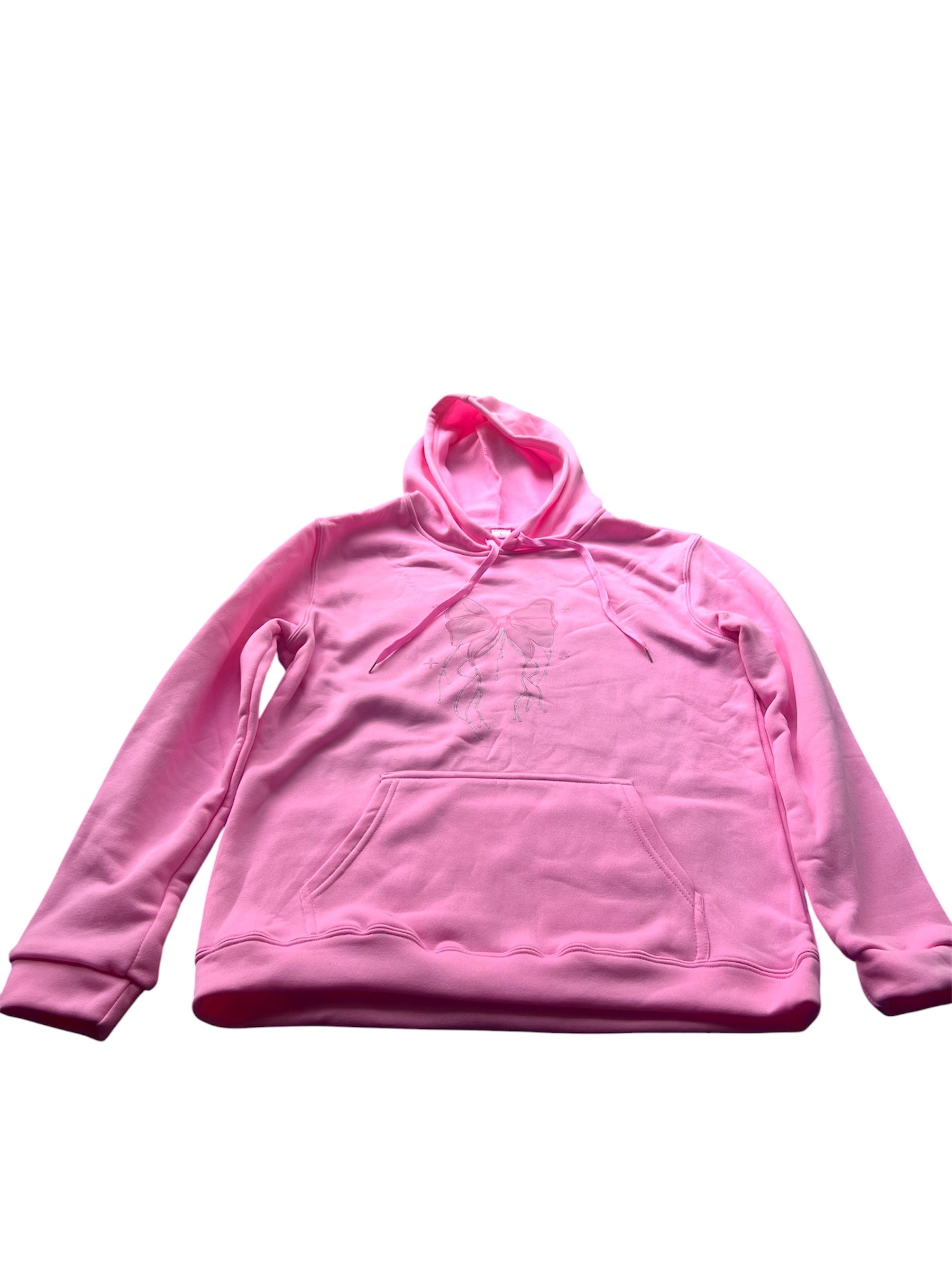Pink hoodie on a white background