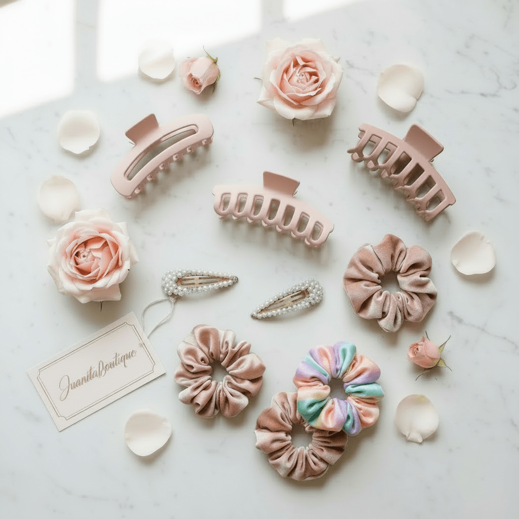 Women's Blush Pink Mini Claw Clip - Juanita Boutique