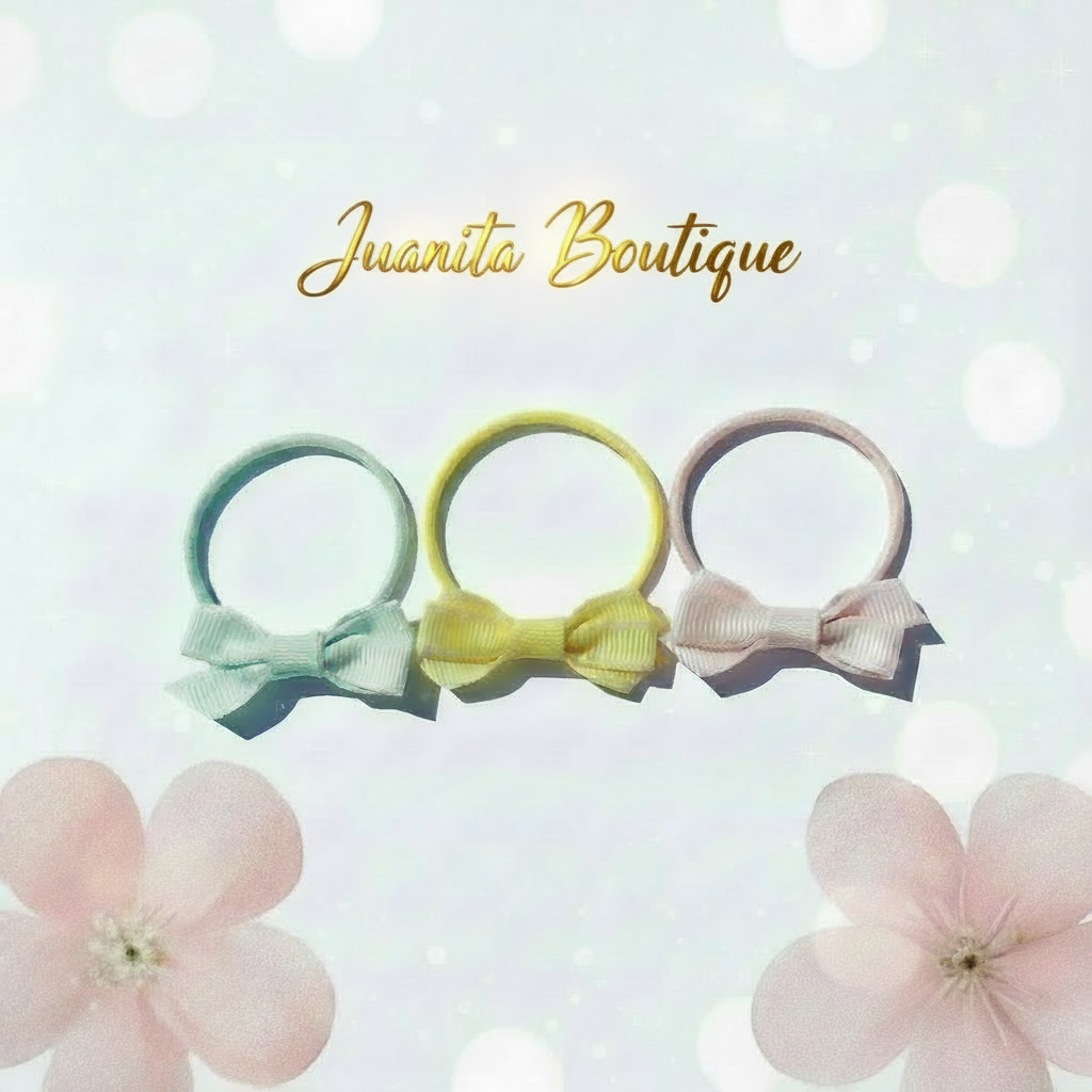 Bow Hair Ties Flat Lay