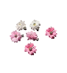 Floral hair clips 
