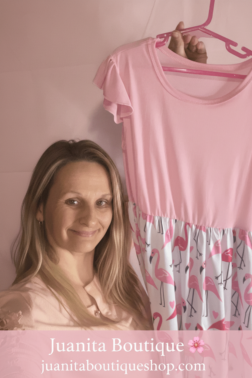 Girls Flamingo Flutter Dress - Juanita Boutique