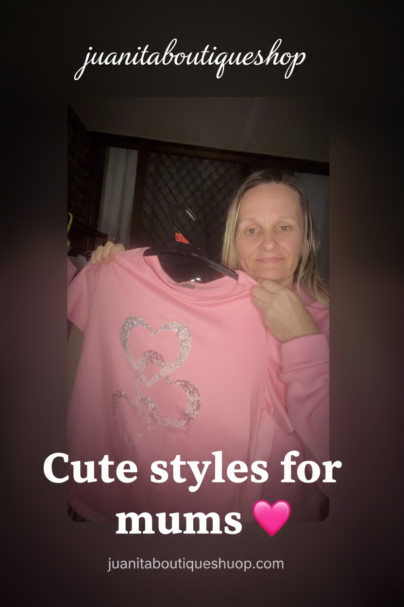 3: Pink glitter heart t-shirt styled outfit – Juanita Boutique kids fashion Australia
