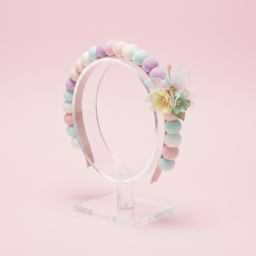 Rainbow Iridescent Bow Headband - Juanita Boutique