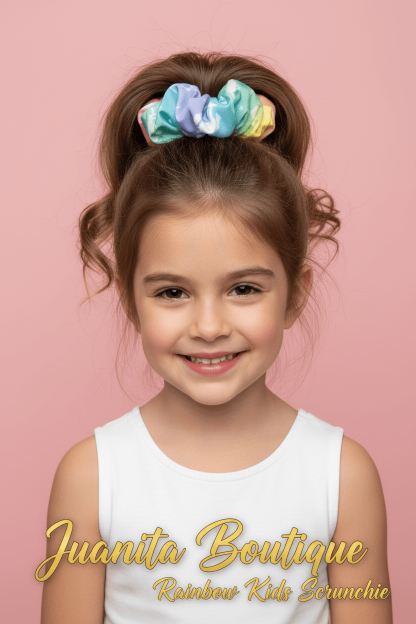 Rainbow Kids Scrunchie - Juanita Boutique