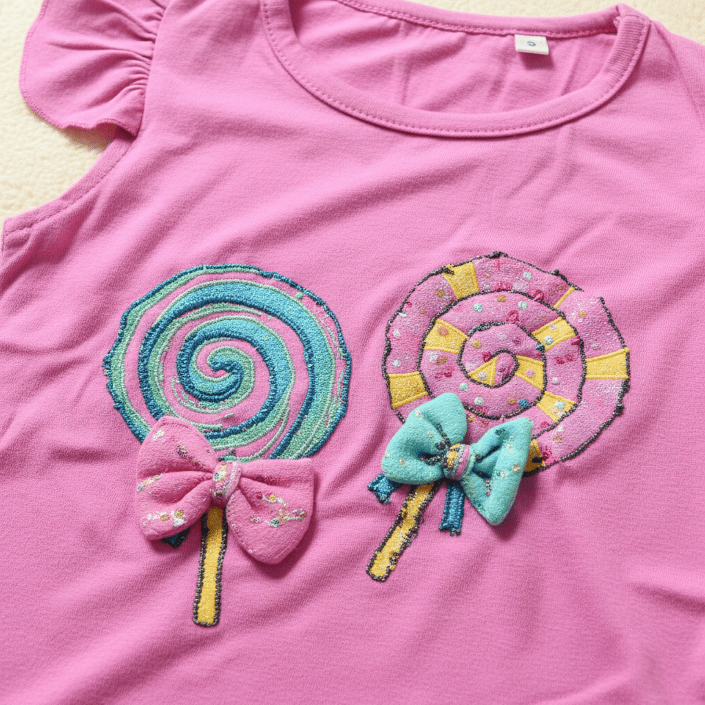 Girls Lollipop Tee & Floral Bow Shorts Set - Juanita Boutique