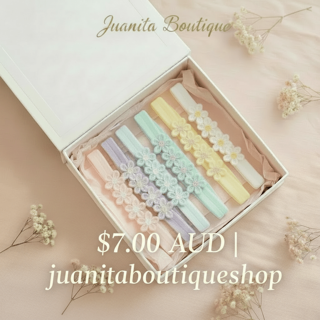 Pastel Flower Headbands – 6 Pack (0–24 Months) - Juanita Boutique