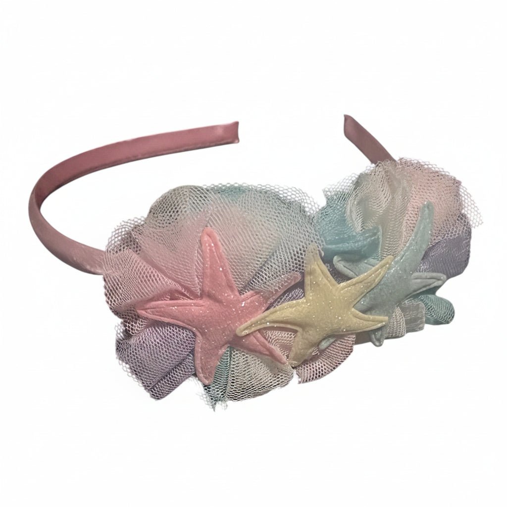Pastel Starfish Tulle Headband - Juanita Boutique