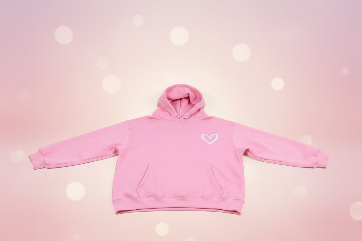 Heart & Bow Oversized Hoodie - Juanita Boutique