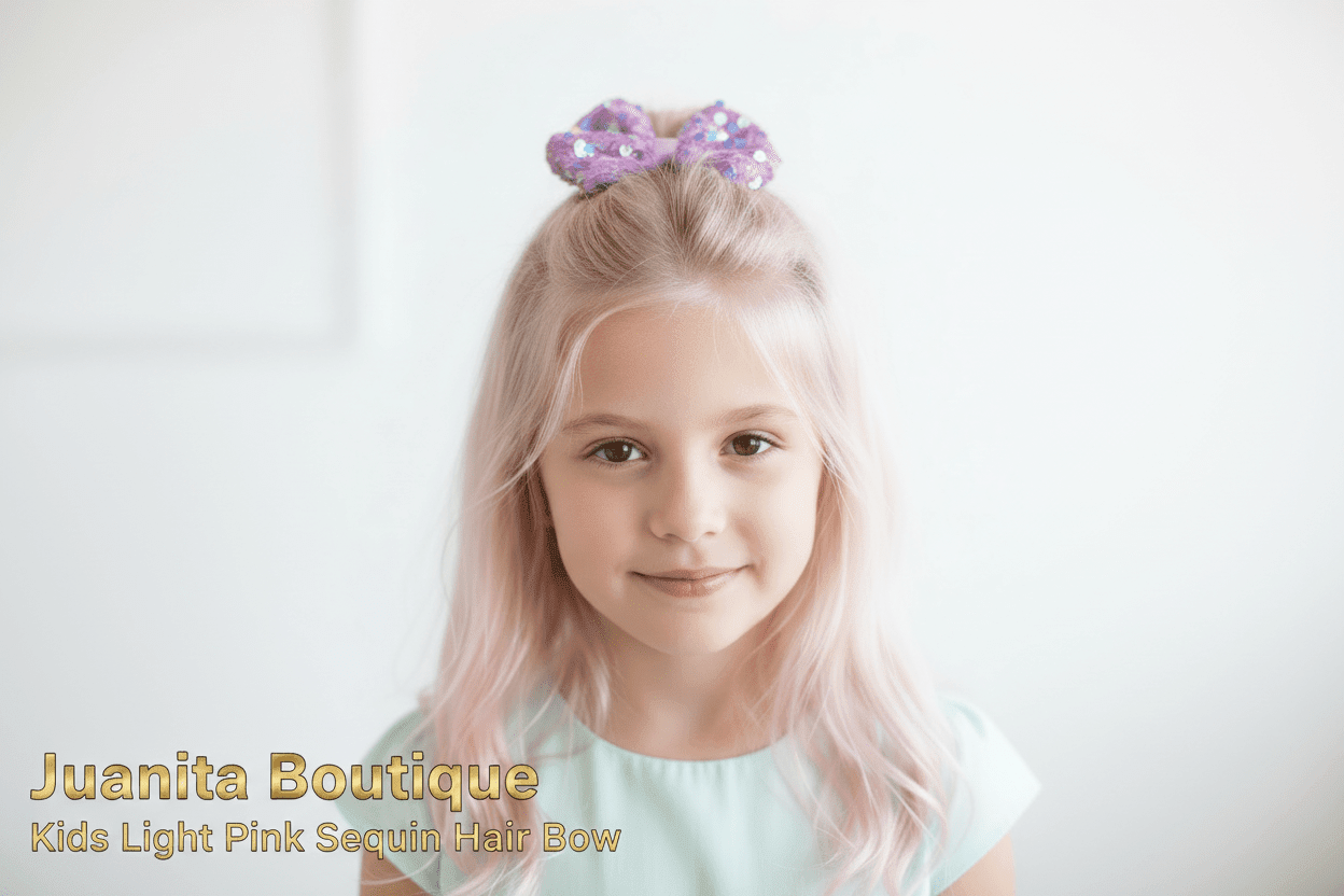 Sequin Hair Bow — Girls & Kids (4 Colours) - Juanita Boutique